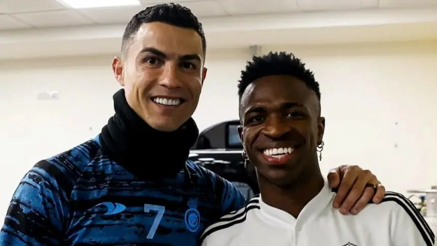 Cristiano Ronaldo “ignora” Vinicius Jr. e aponta próximo Bola de Ouro